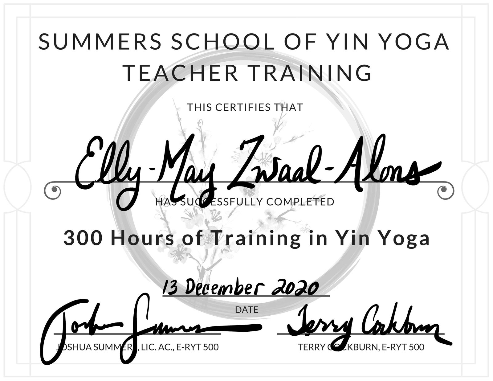 Summers School of Yin Yoga Teacher Training Diploma